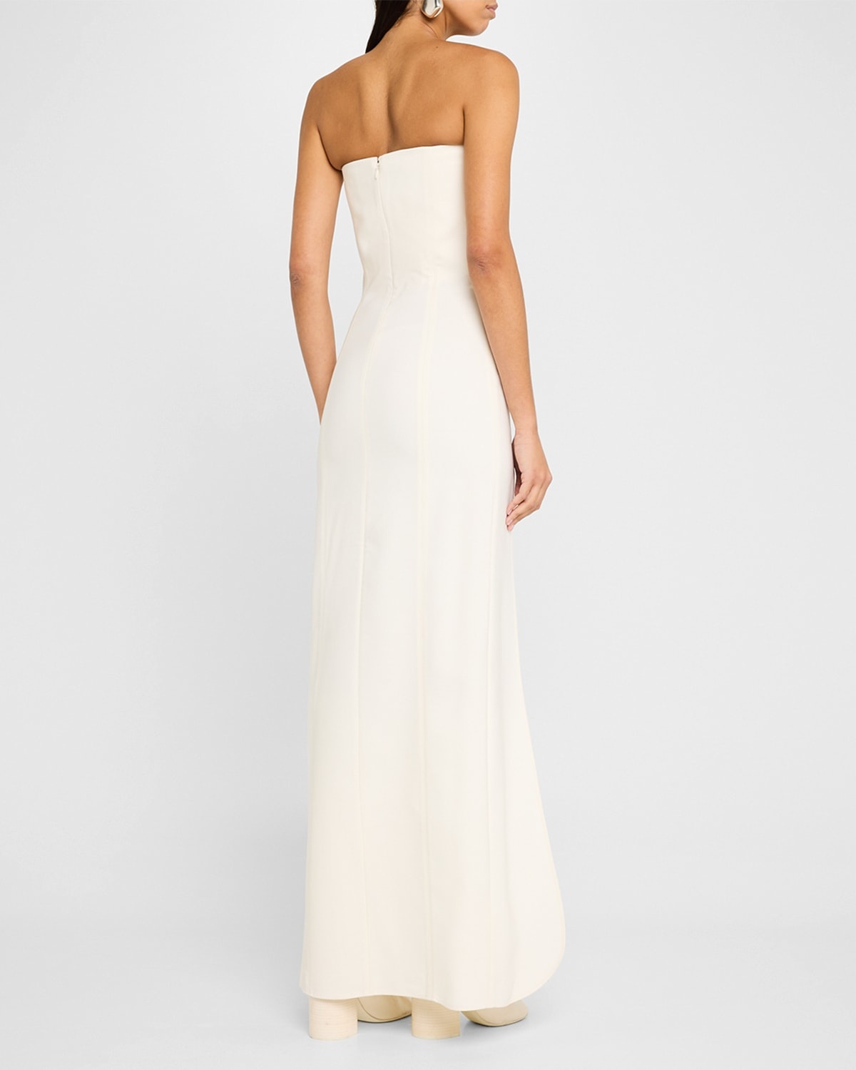 Strapless Slit Bustier Gown - 3