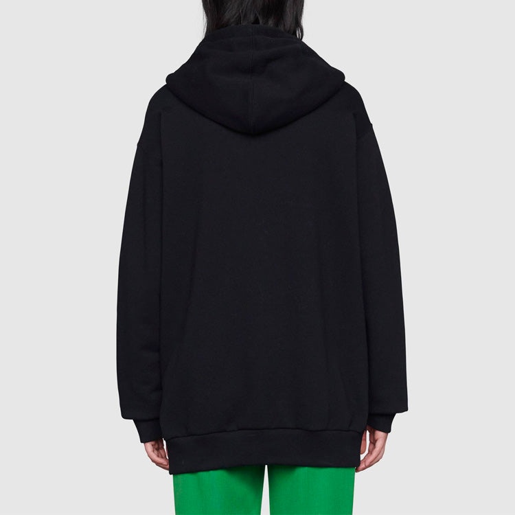 (WMNS) Gucci x Disney Joint SS21 Cartoon Donald Duck Printed Hoodie For Black 615061-XJDC6-1043 - 5