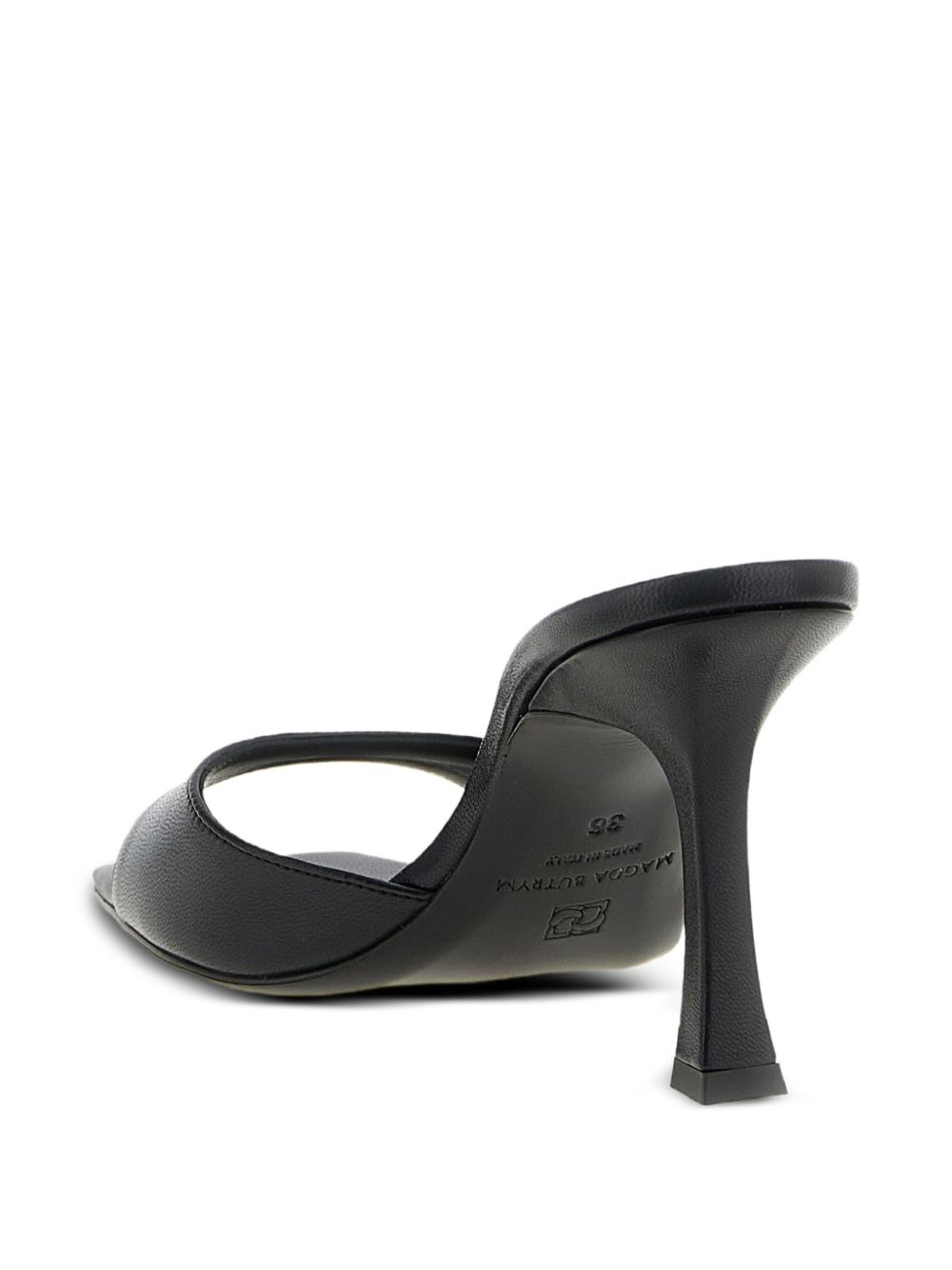 75mm square-toe flared-heel mules - 3