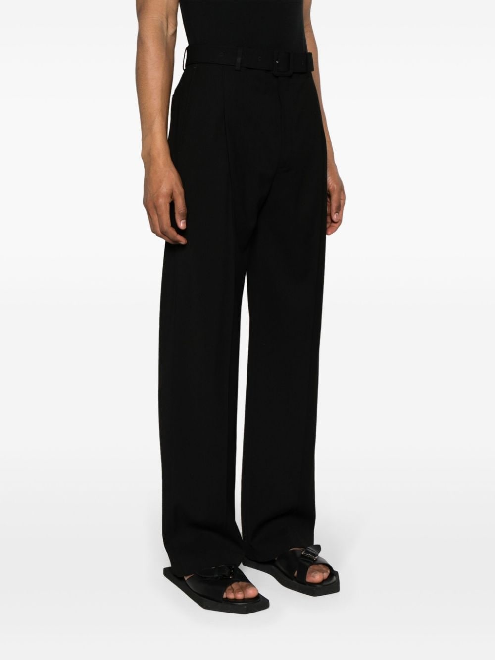 pleated wide-leg tailored trousers - 3