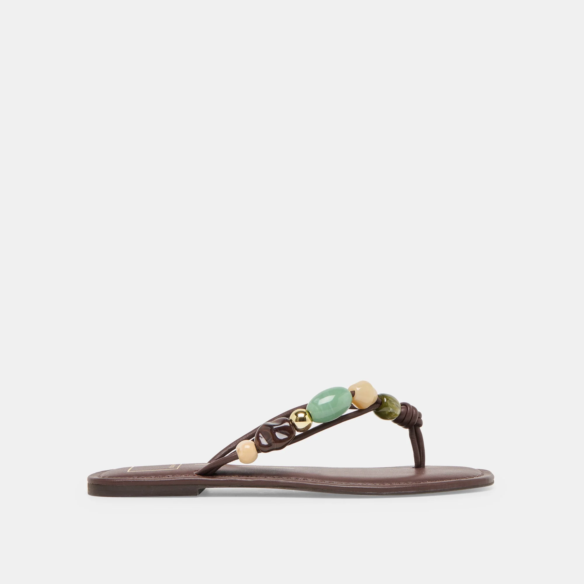 CELY SANDALS DK BROWN LEATHER - 1