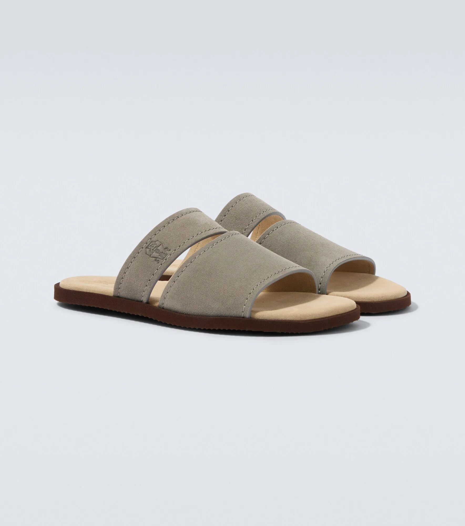 Logo suede sandals - 1