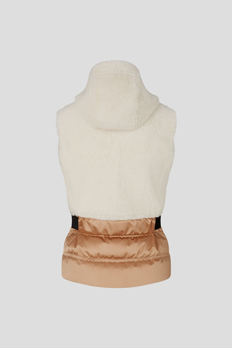 Katia Lambskin waistcoat in Off-white/Camel 9