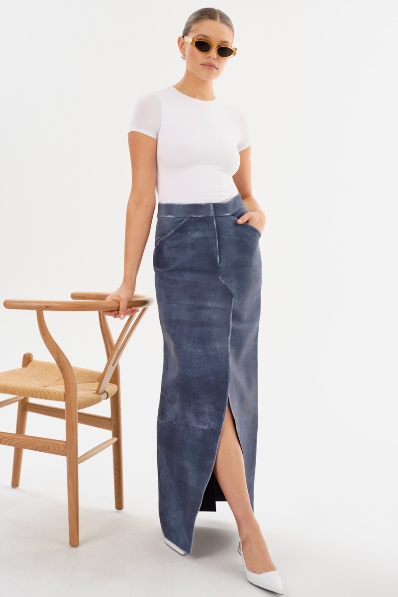 MARIETTE | Leather Maxi Skirt 6