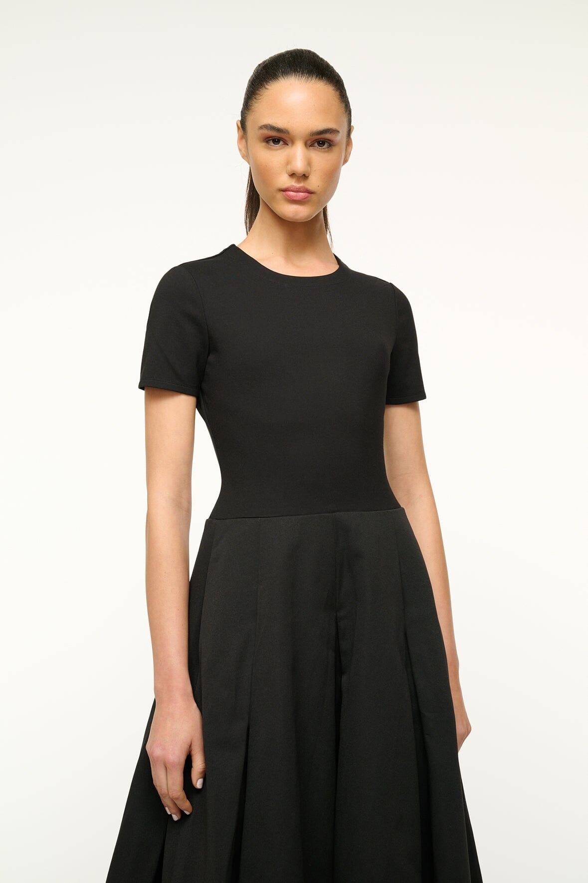 STAUD STAUD HOPPER DRESS BLACK | REVERSIBLE