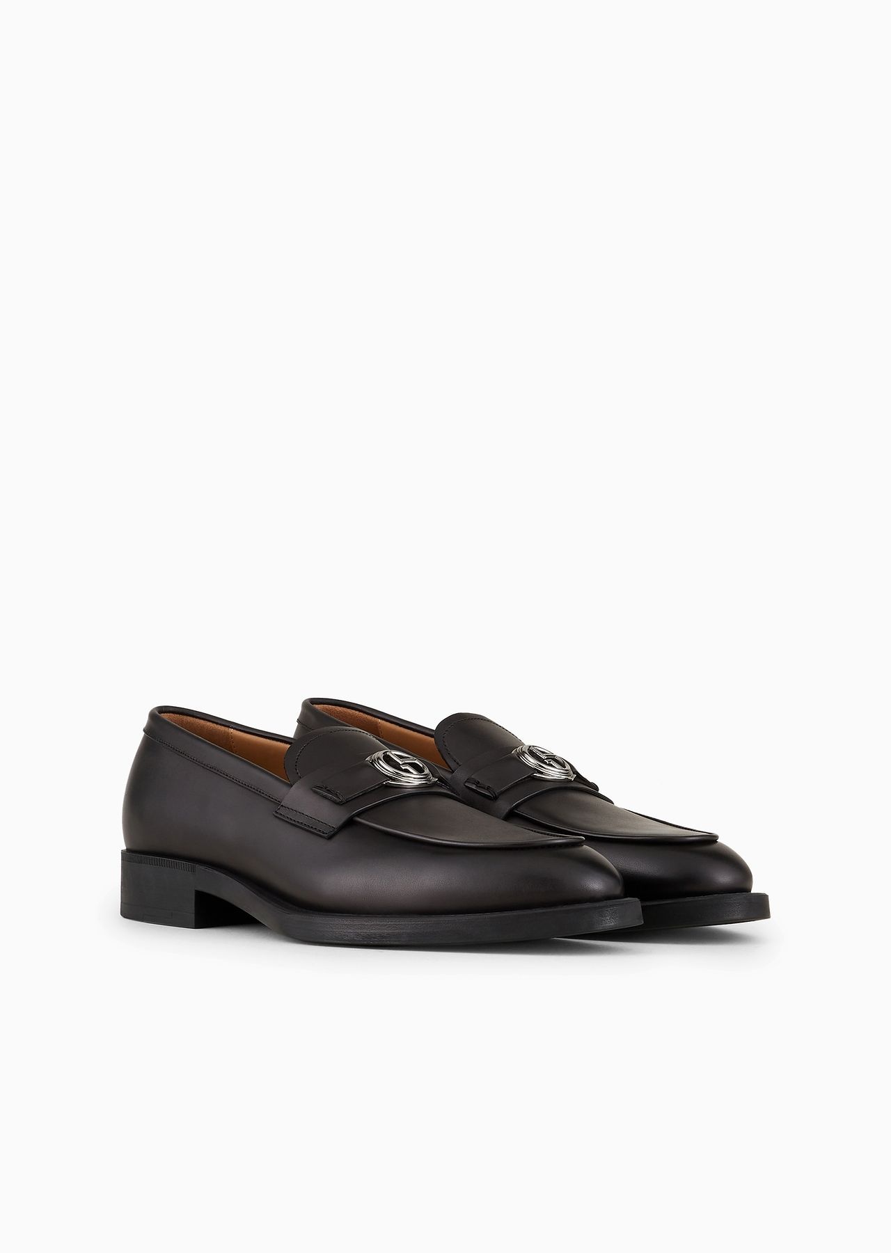 Leather loafers with logo - 2