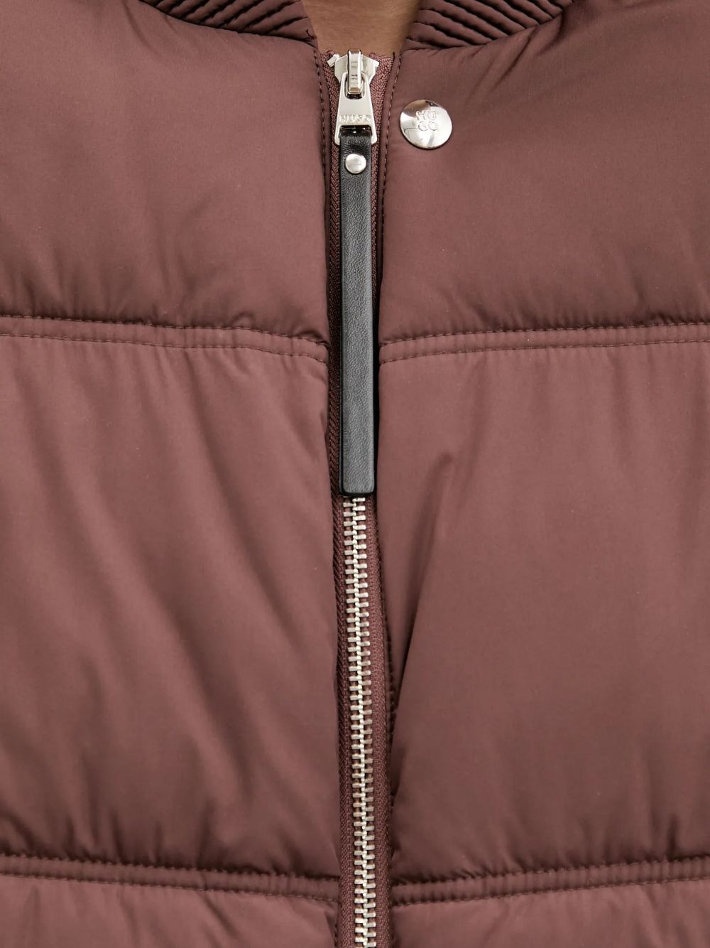 zip-fastening padded jacket - 5