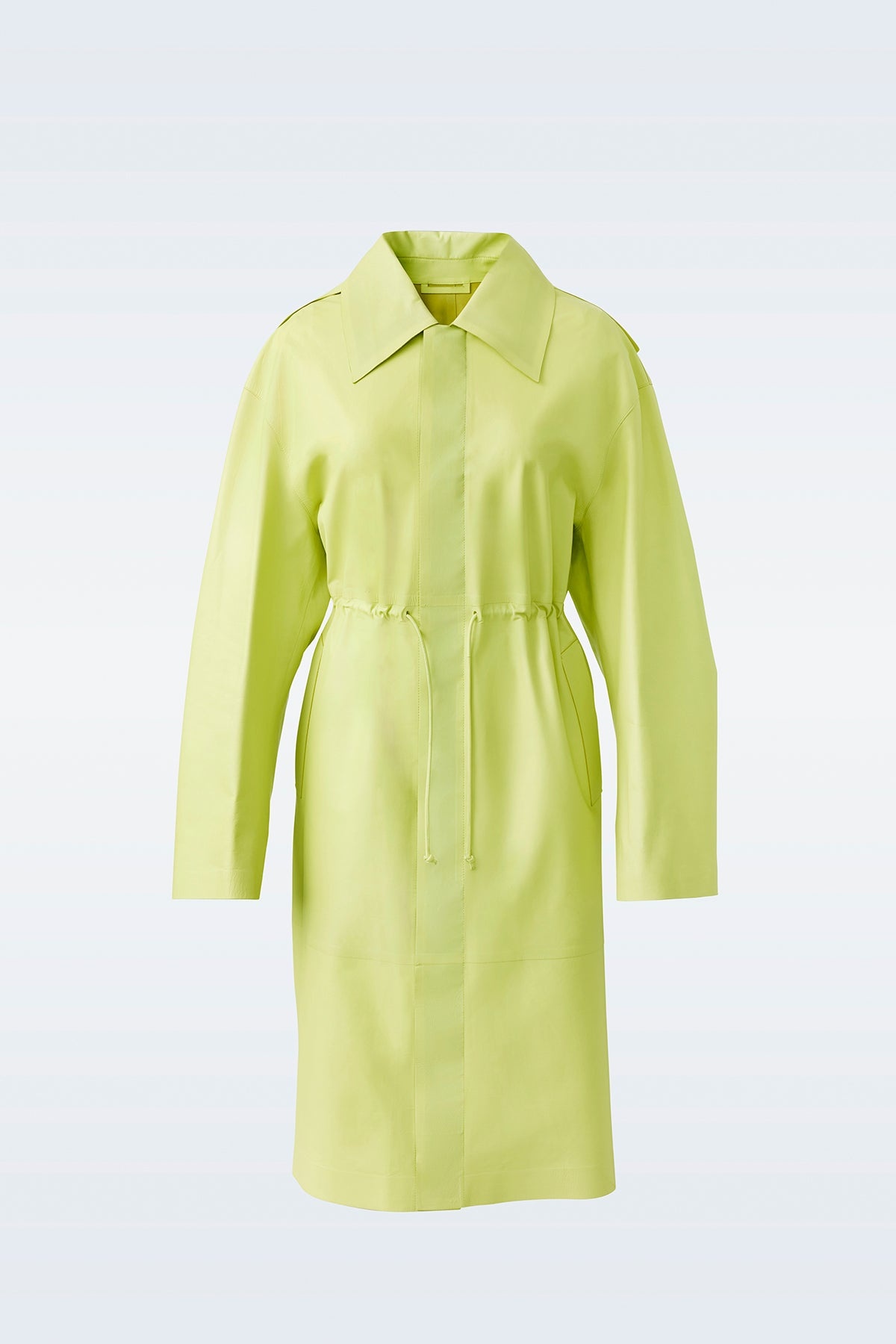 GLORY Calfskin trench coat with waist drawcord - 1