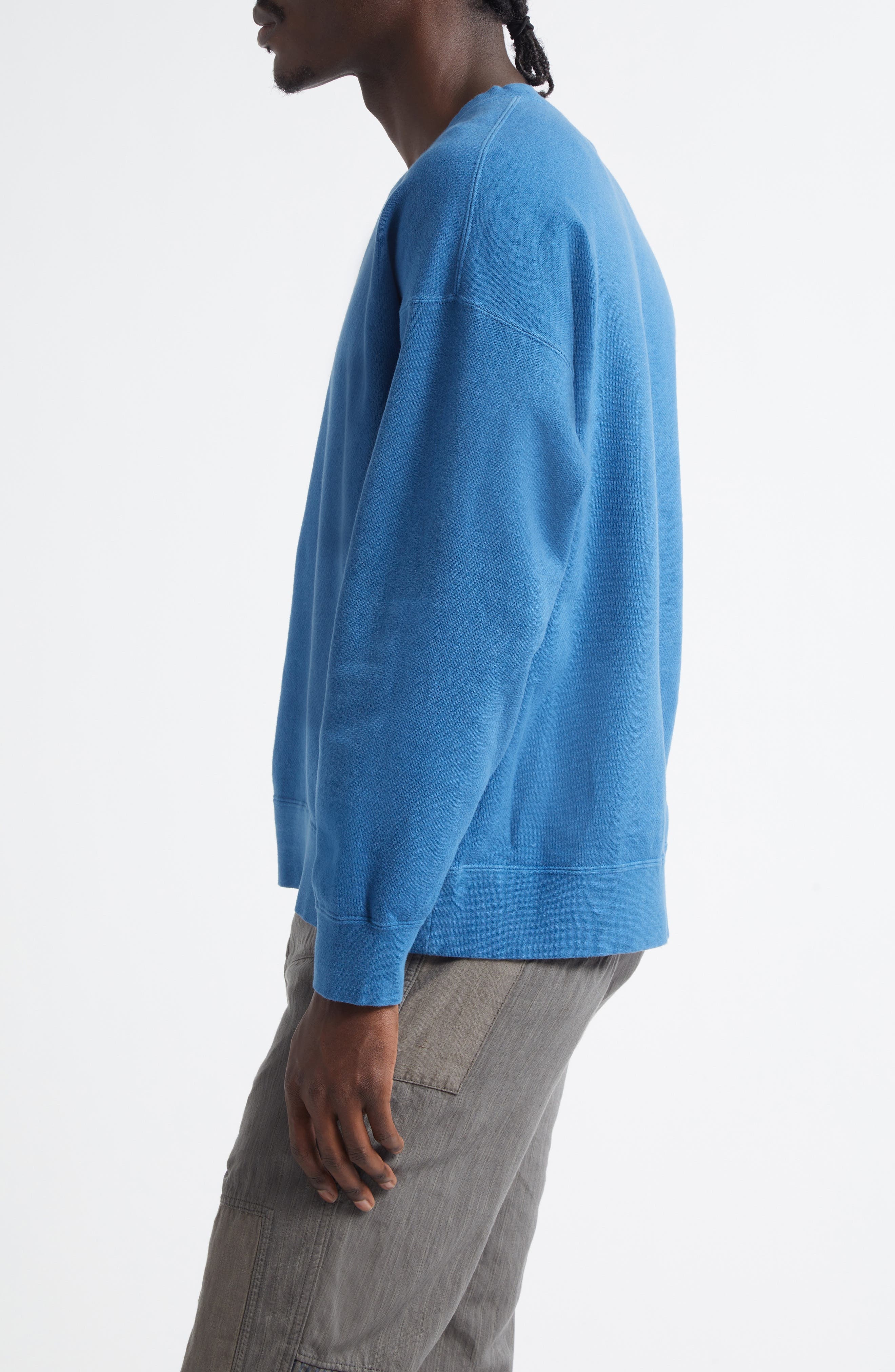 VISVIM Jumbo French Terry Sweatshirt in Lt. Indigo at Nordstrom - 4