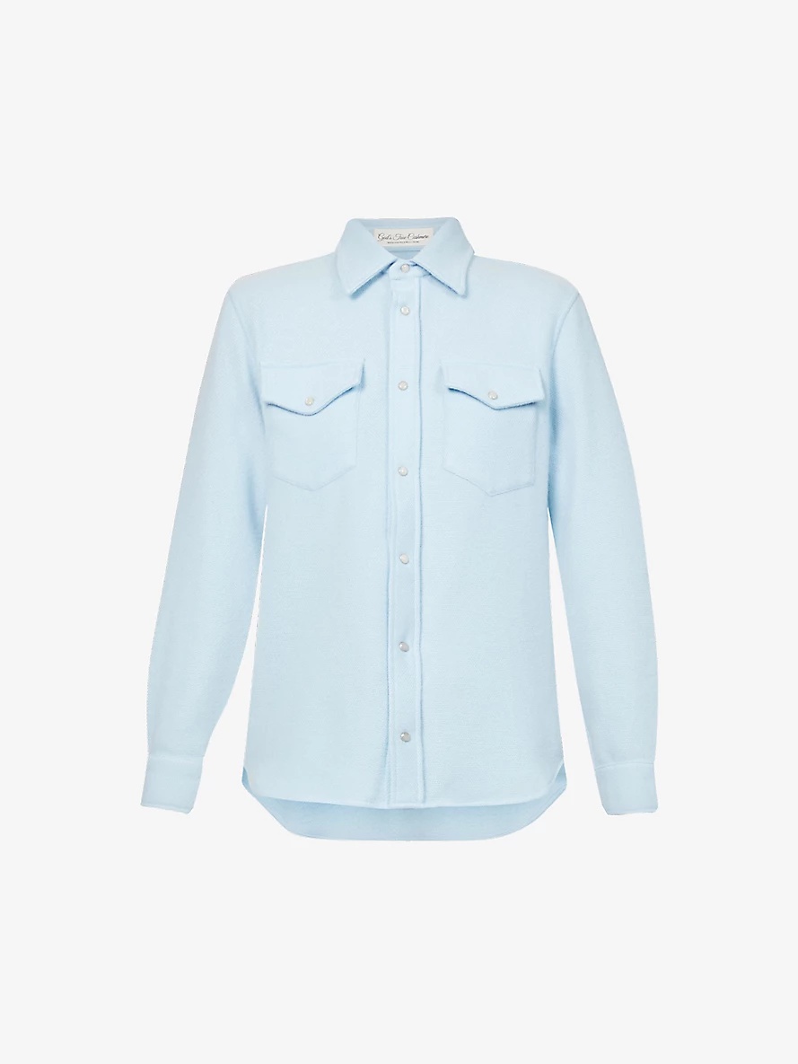 Unisex Moonstone relaxed-fit cashmere shirt - 1