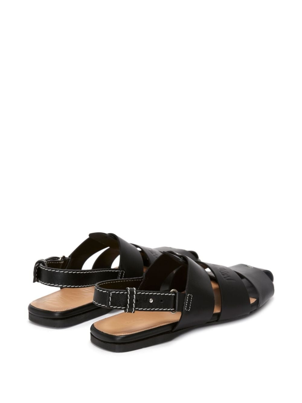 logo-debossed leather fisherman sandals - 3