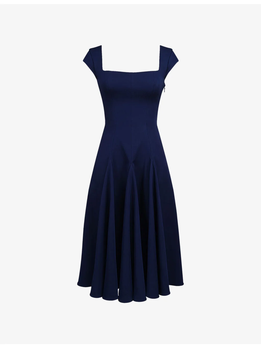 Raisa Lace-Back Twill Midi Dress - 1