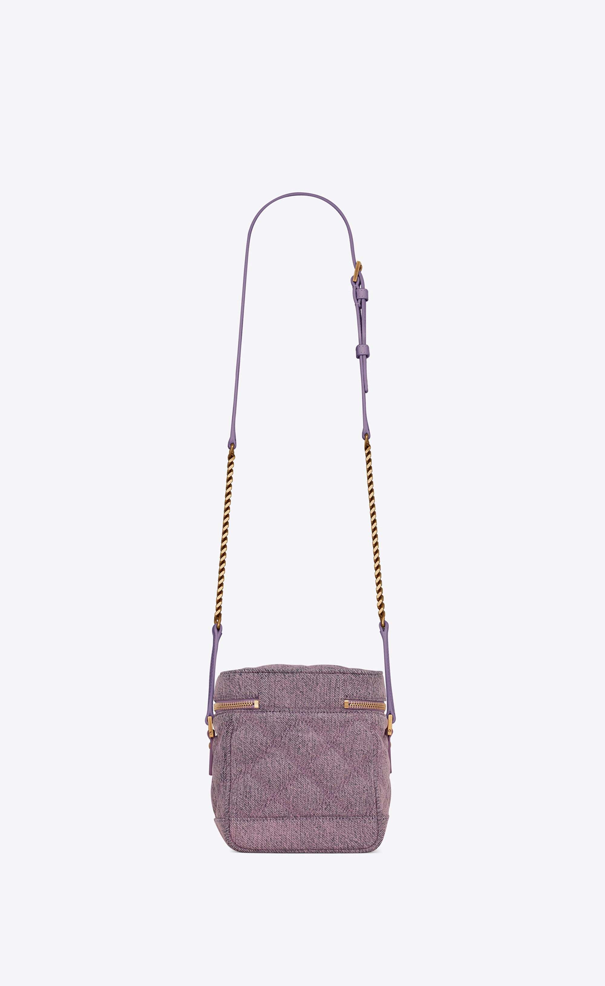 80's vanity bag in quilted denim - 3