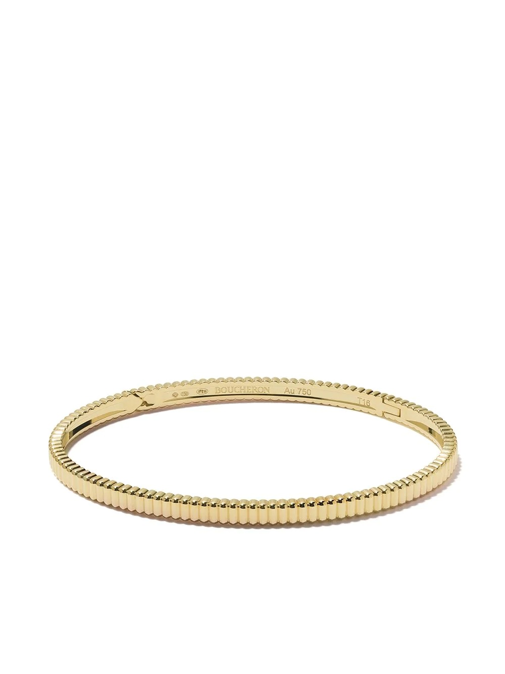 18kt yellow gold Quatre Grosgrain bangle  - 1