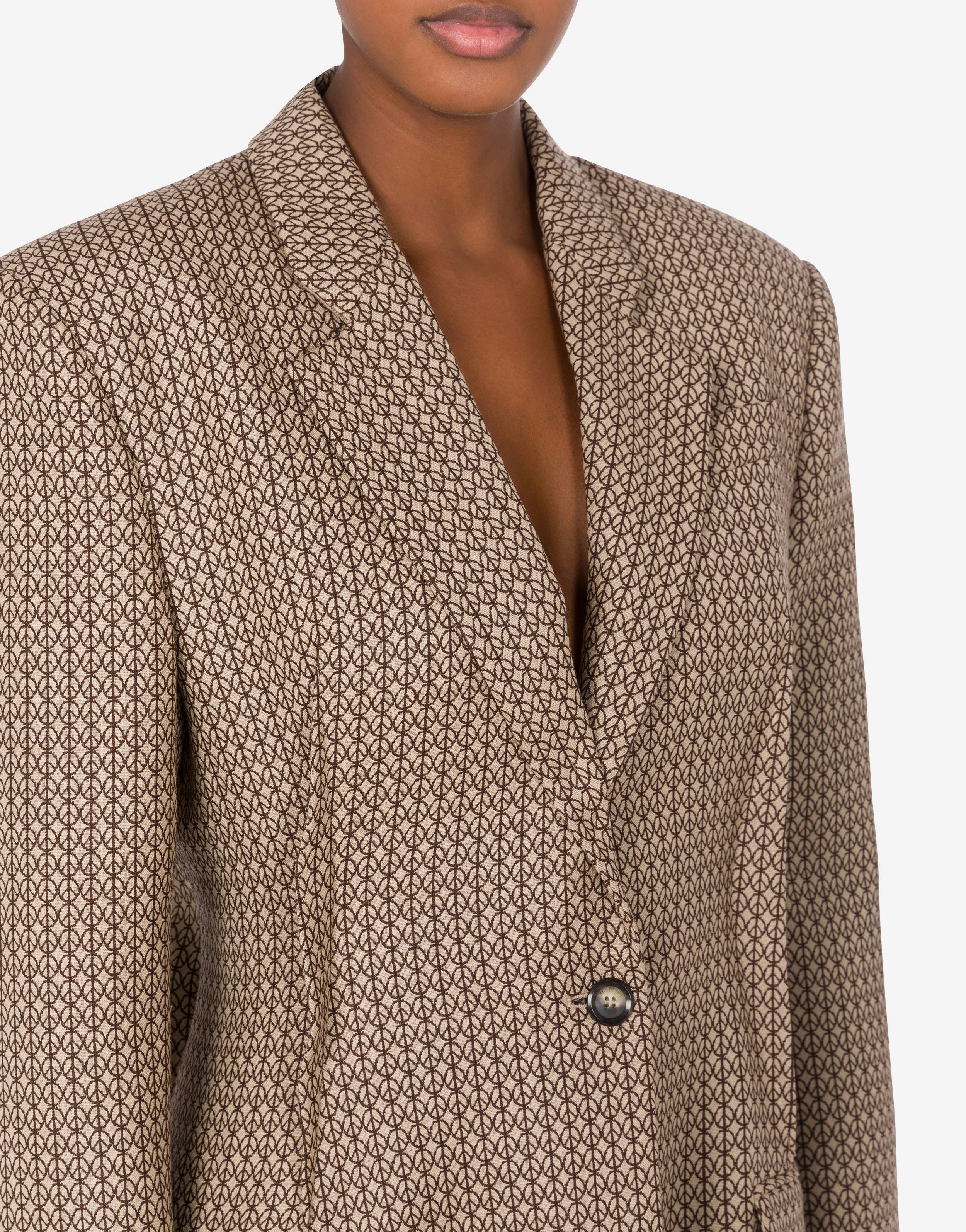 JACKET IN JACQUARD WOOL PEACE - 4