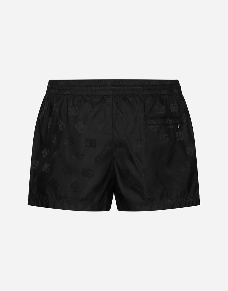 Dolce & Gabbana Short swim trunks with jacquard DG Monogram outlook