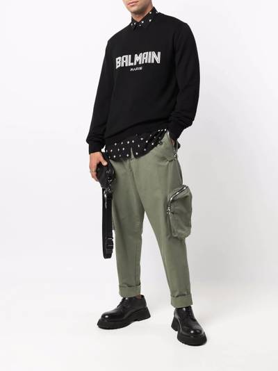 Balmain multiple-pocket tapered trousers outlook