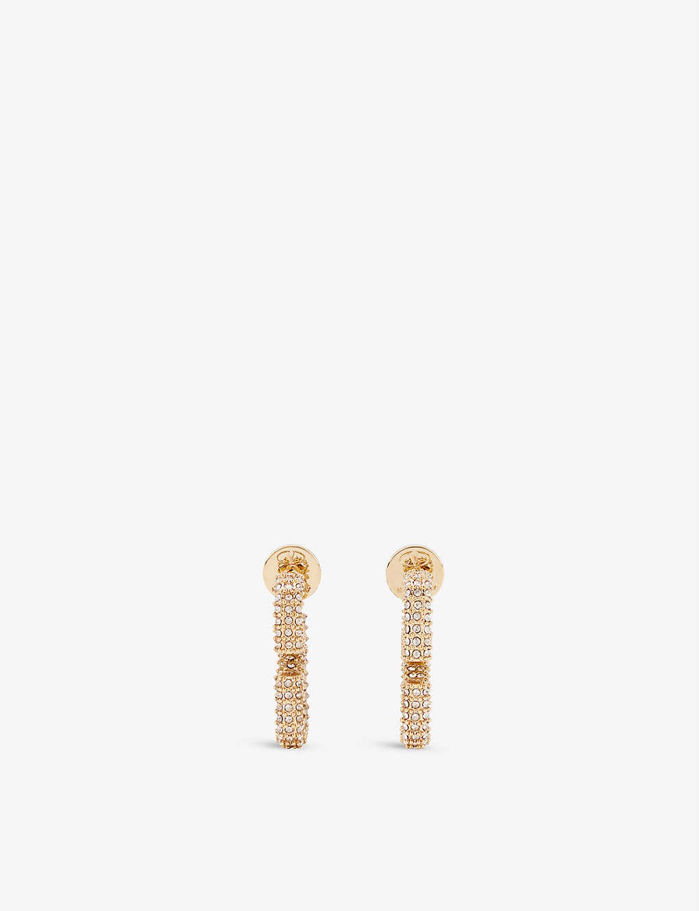 VLOGO gold-toned brass and rhinestones earrings - 3
