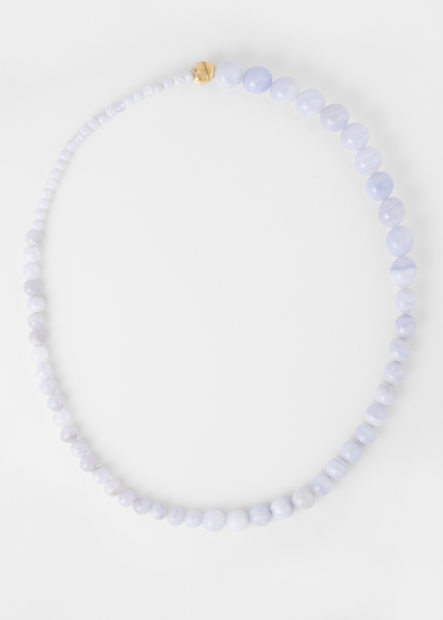 Men's Blue Lace Agate & Gold Vermeil Necklace by Completedworks - 2