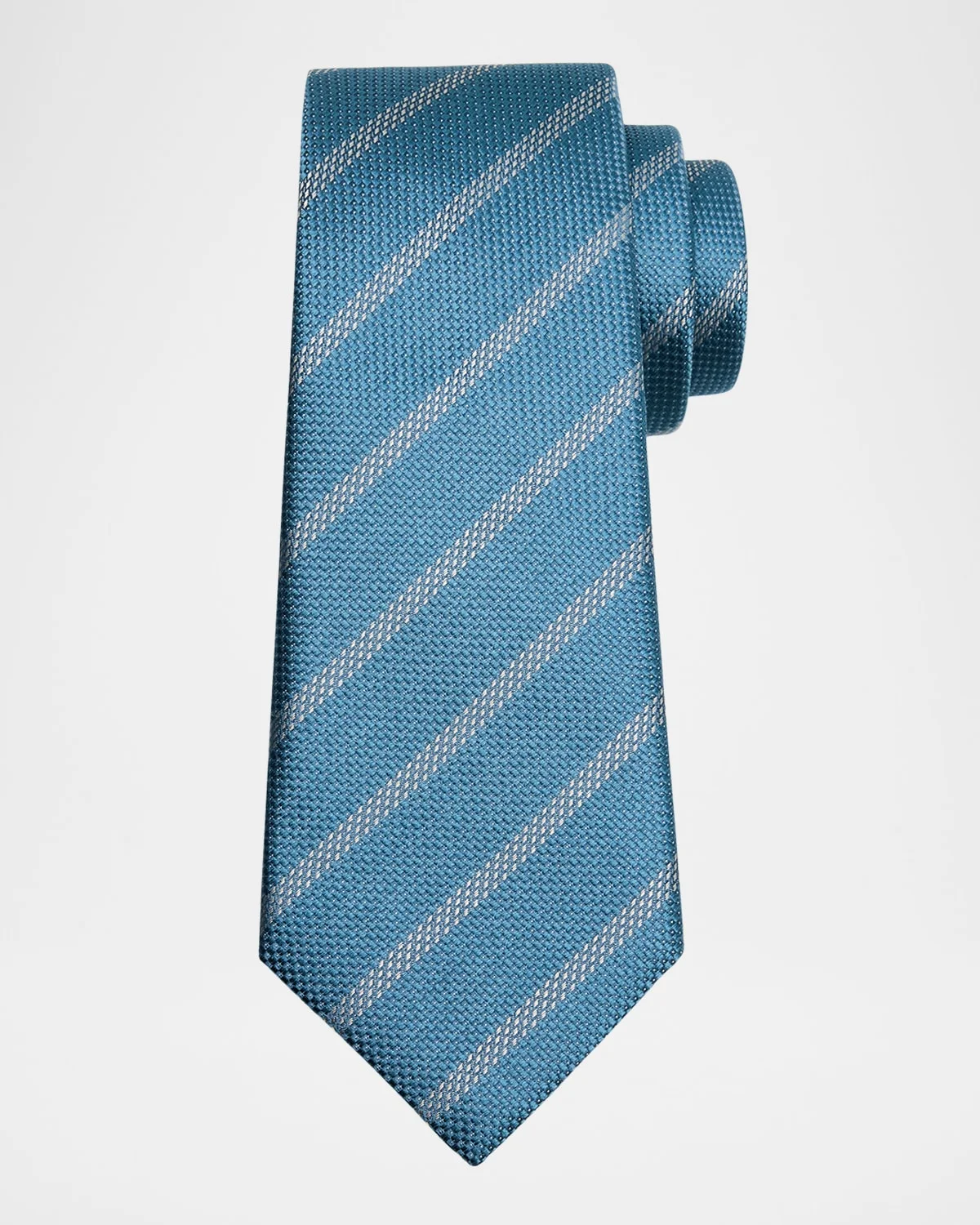 Men's Diagonal Stripe Silk Tie - 1