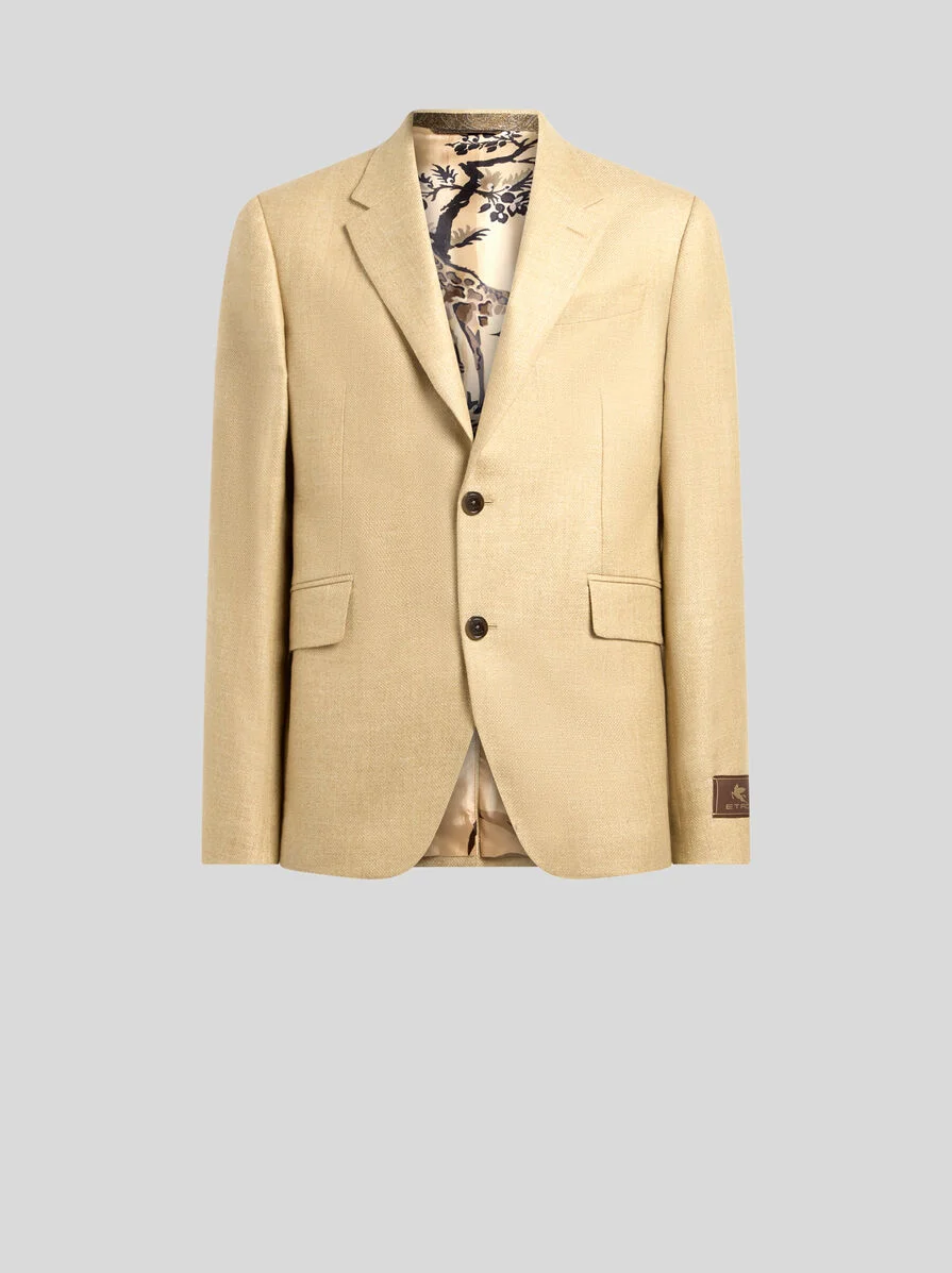 SINGLE-BREASTED WOOL-BLEND JACKET - 1