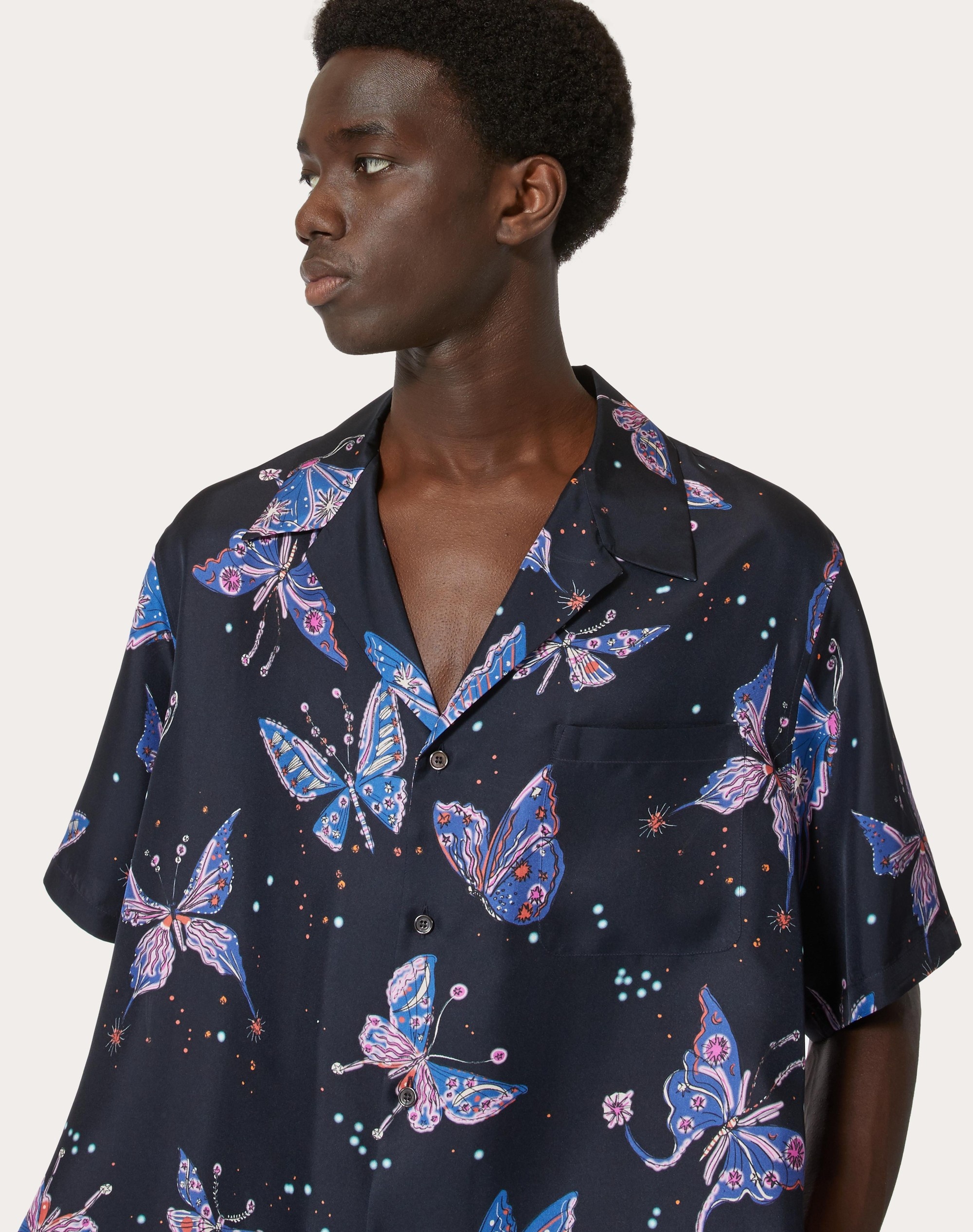SILK SHIRT WITH VALENTINO UTOPIA BUTTERFLY PRINT - 5