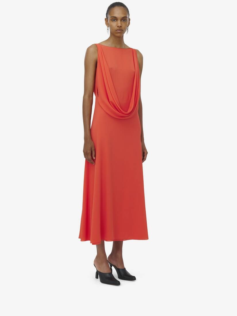 Draped Midi Dress - 3