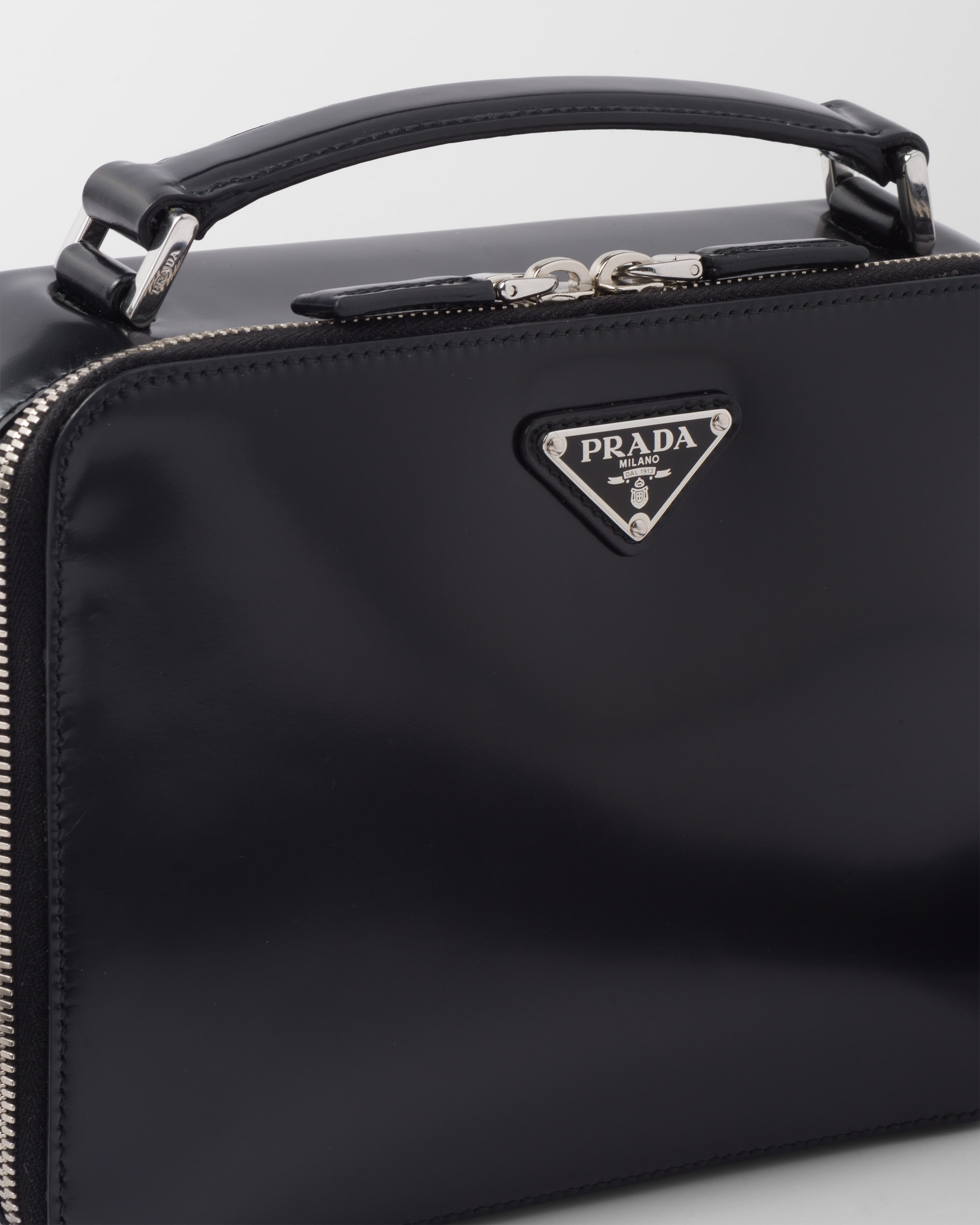 Medium Prada Brique brushed leather bag - 7