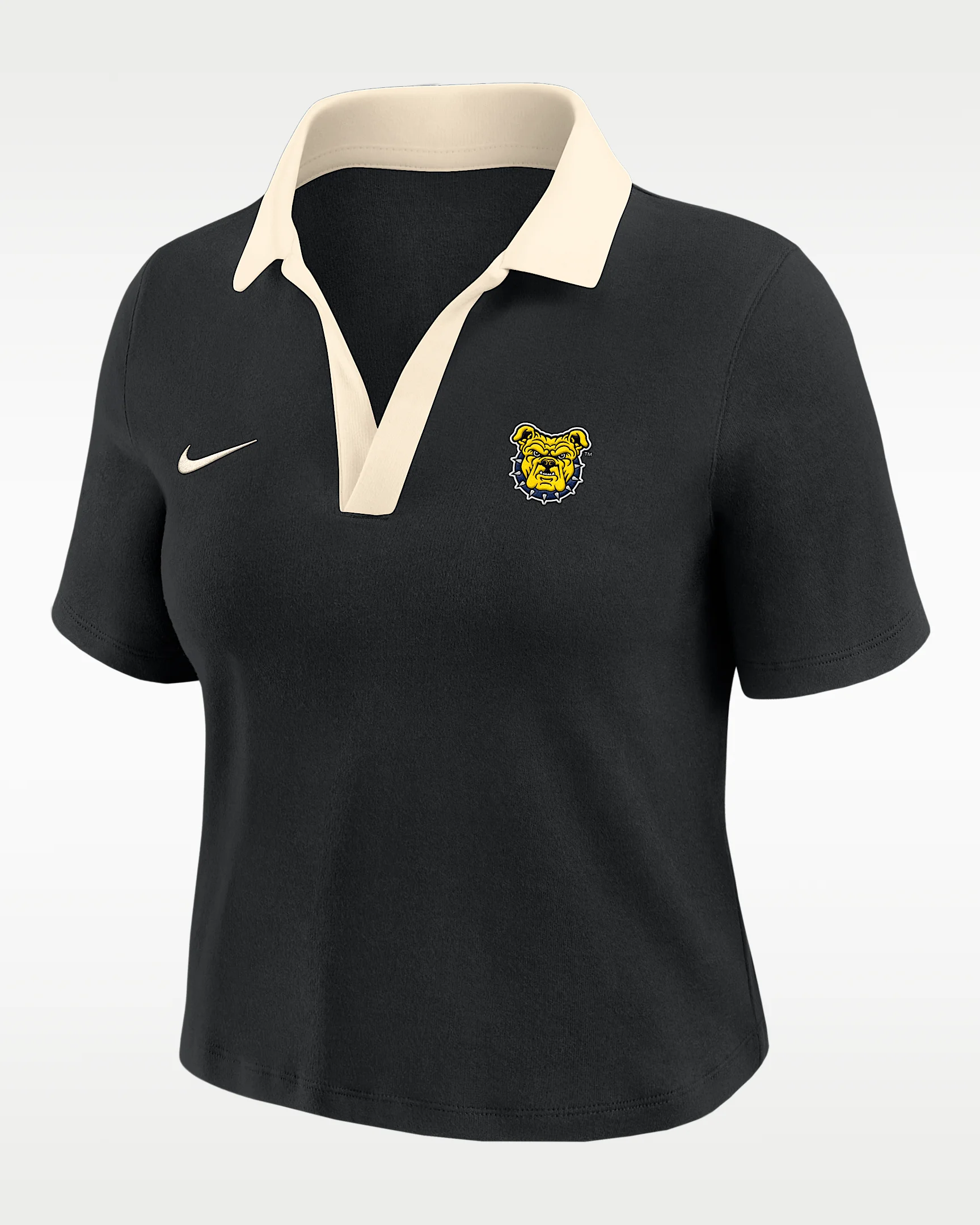 Nike College (North Carolina A&T University) Women's Short-Sleeve Polo Crop Top - 1