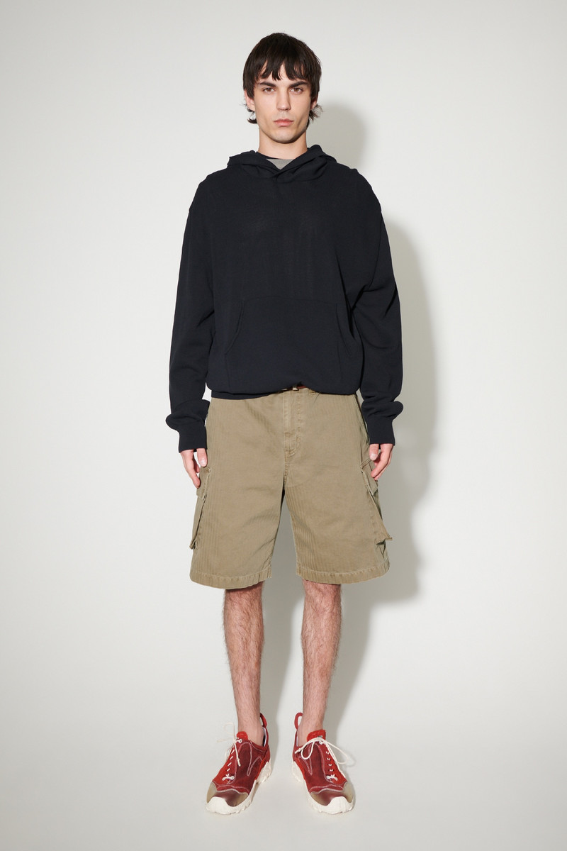 Our Legacy Mount Shorts Uniform Olive Herringbone outlook