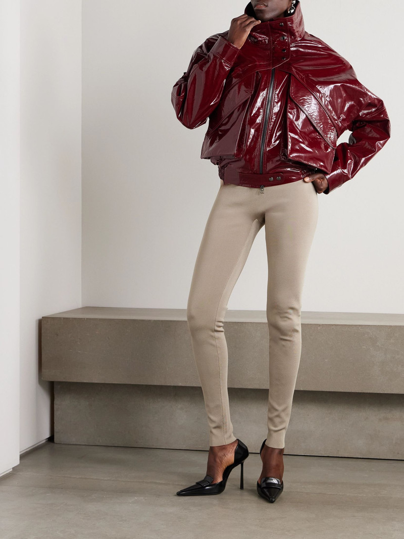 FERRAGAMO Stretch-knit leggings Tan outlook