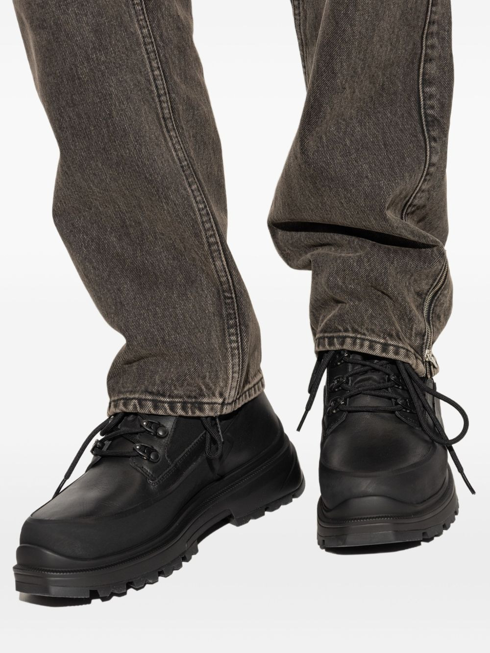 lace-up leather boots - 4