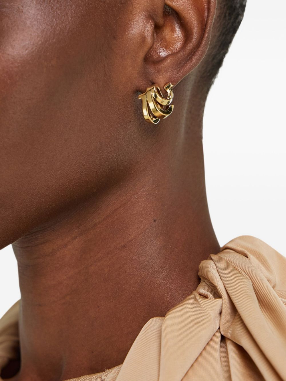 triple Gancini hoop earrings - 2