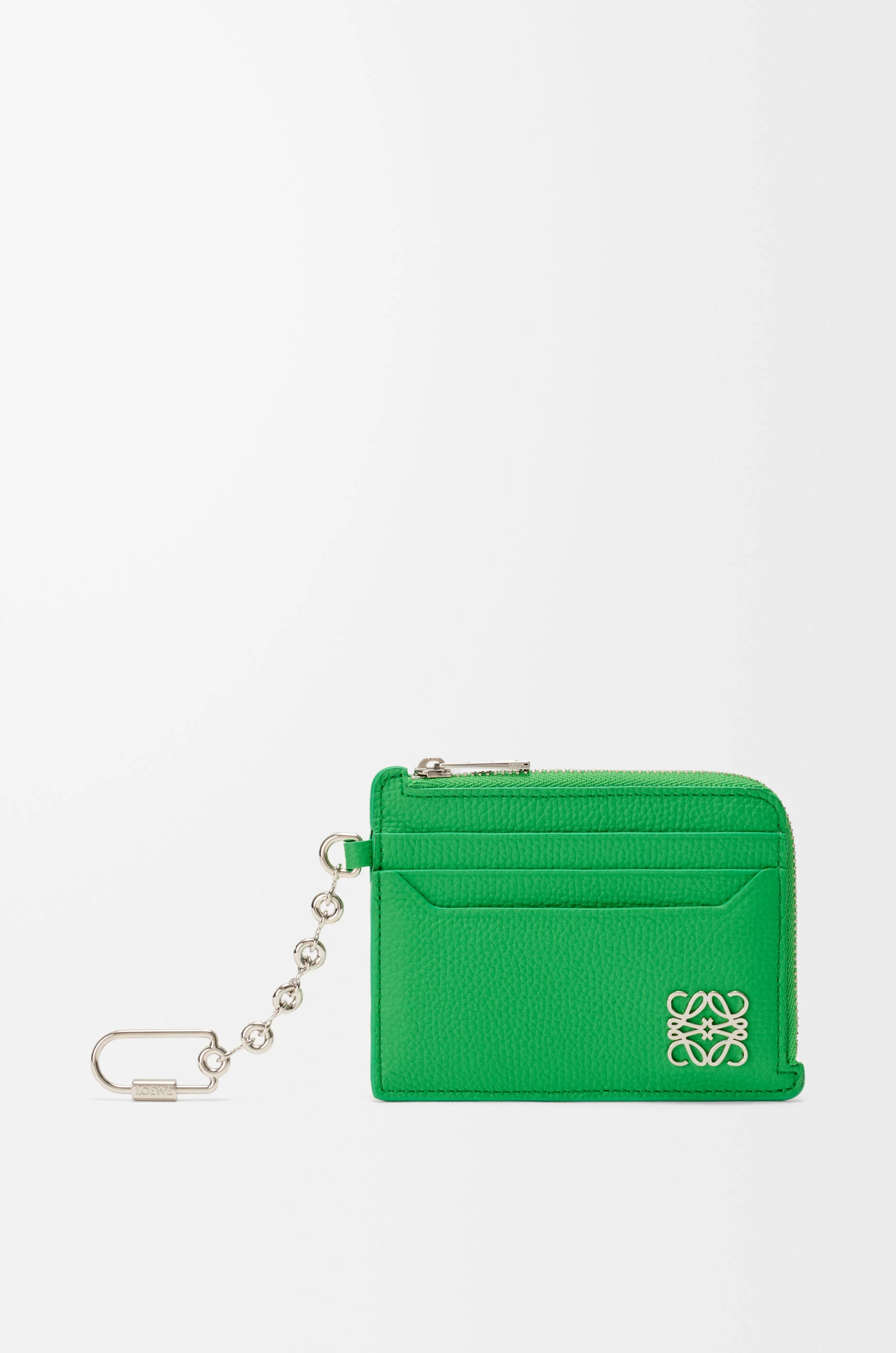 Anagram square coin cardholder in pebble grained calfskin - 1