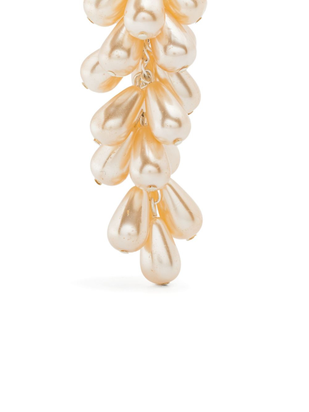 pearl-drop hoop earrings - 3