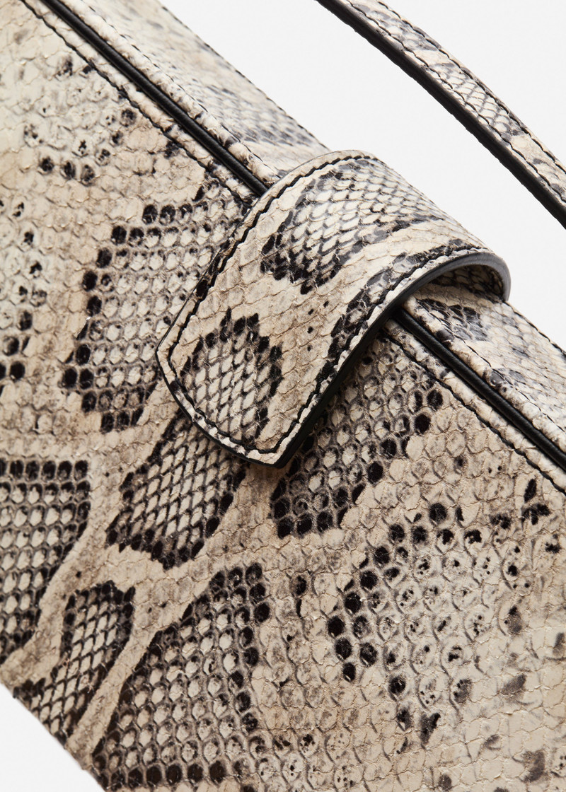 Apolonia bag in grey snake-effect leather 3