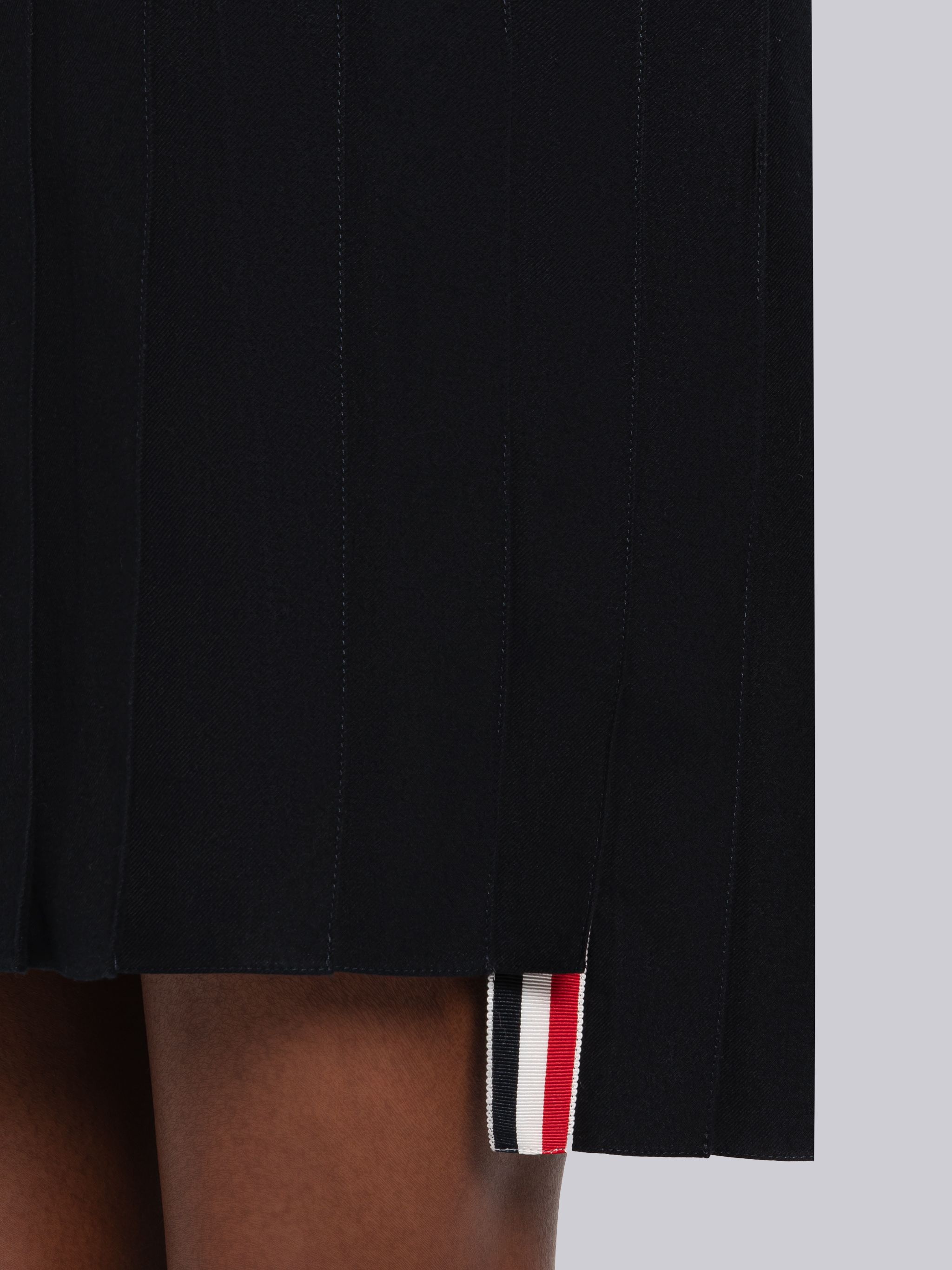 Flannel Half Pleated 4-Bar Shirtdress - 6
