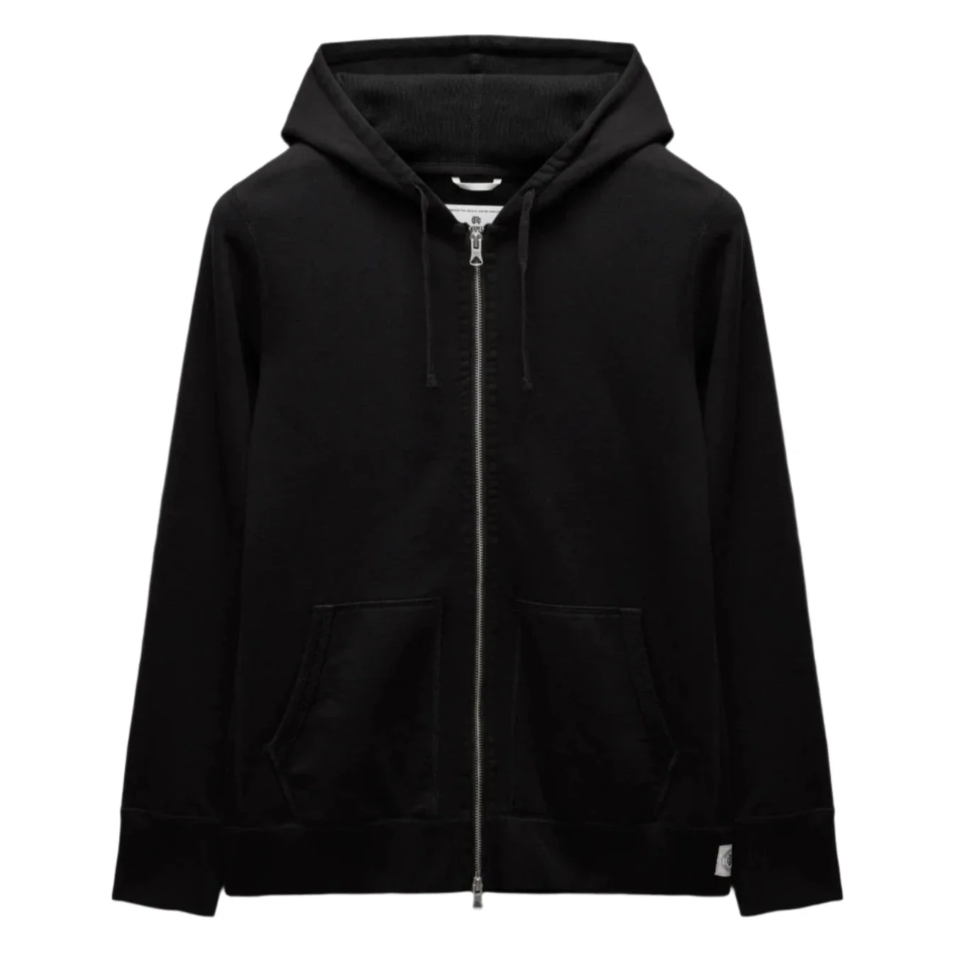 Midweight Terry Slim Hoodie Black - 1