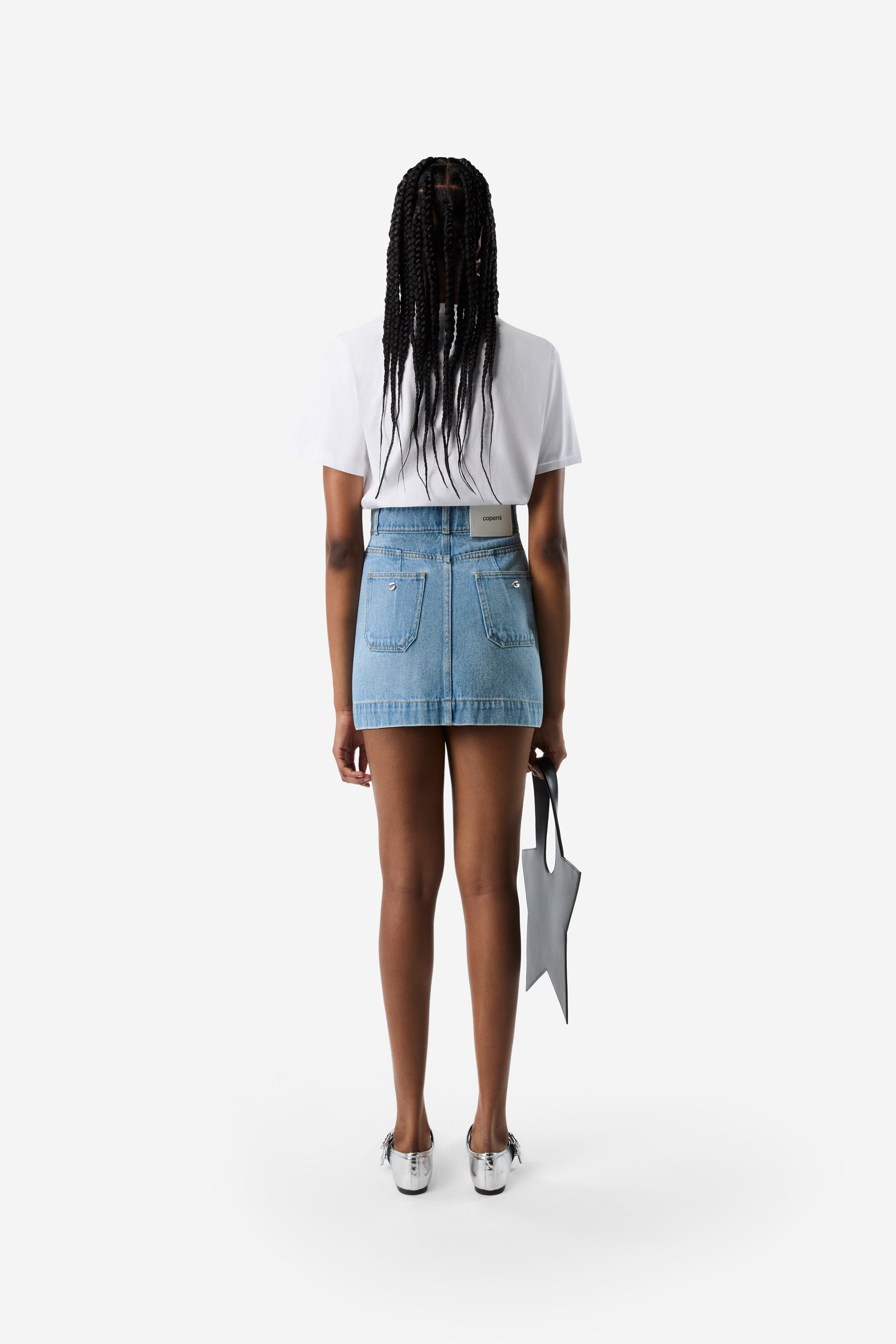 Four Pocket Denim Mini Skirt - 4