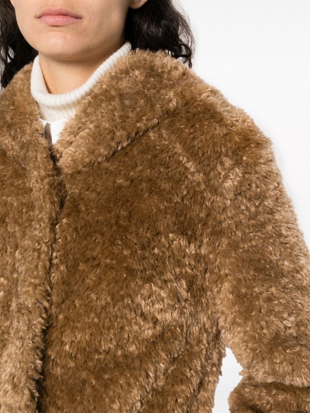 faux-fur hooded coat - 5