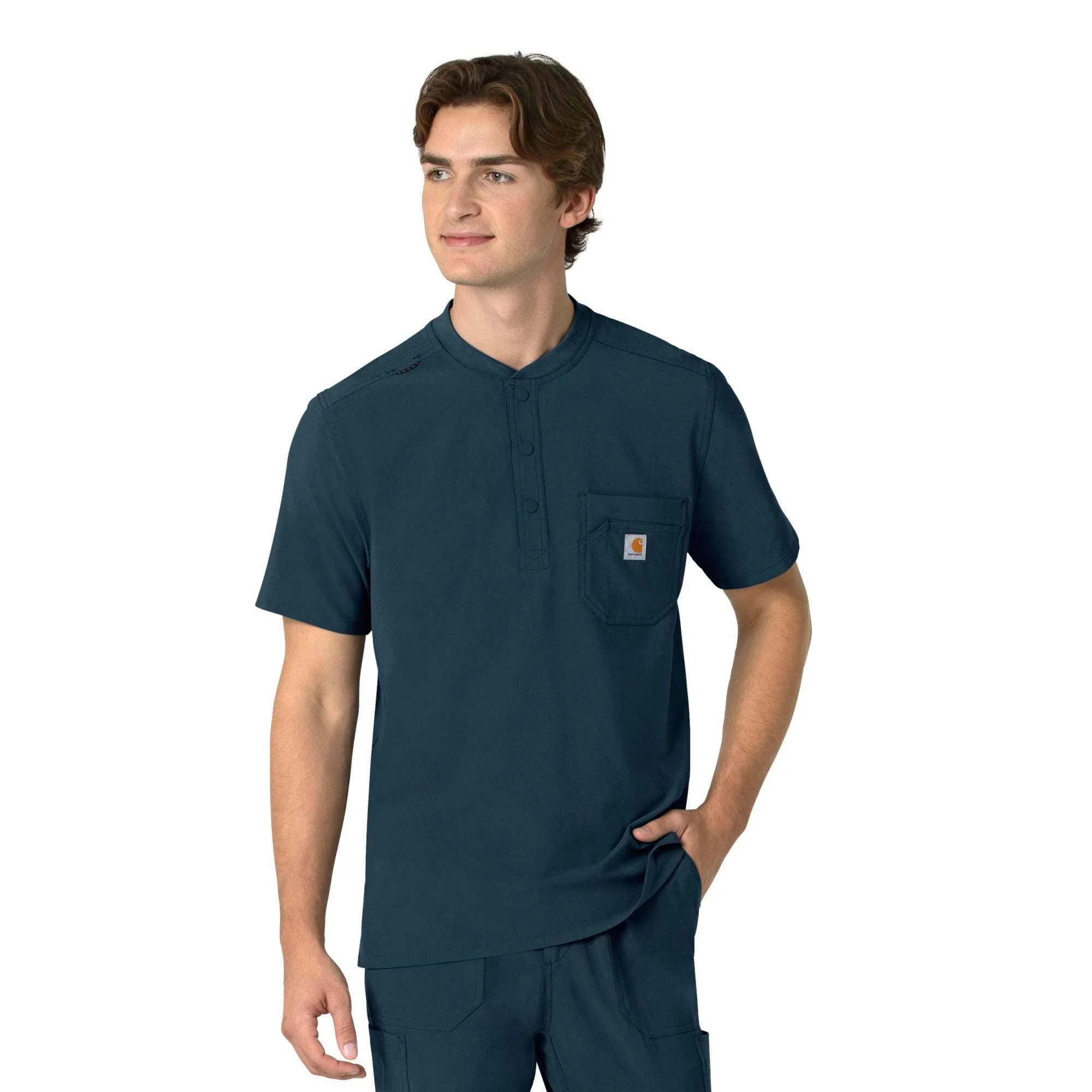 Force Cross-Flex Men's Henley Scrub Top - 1