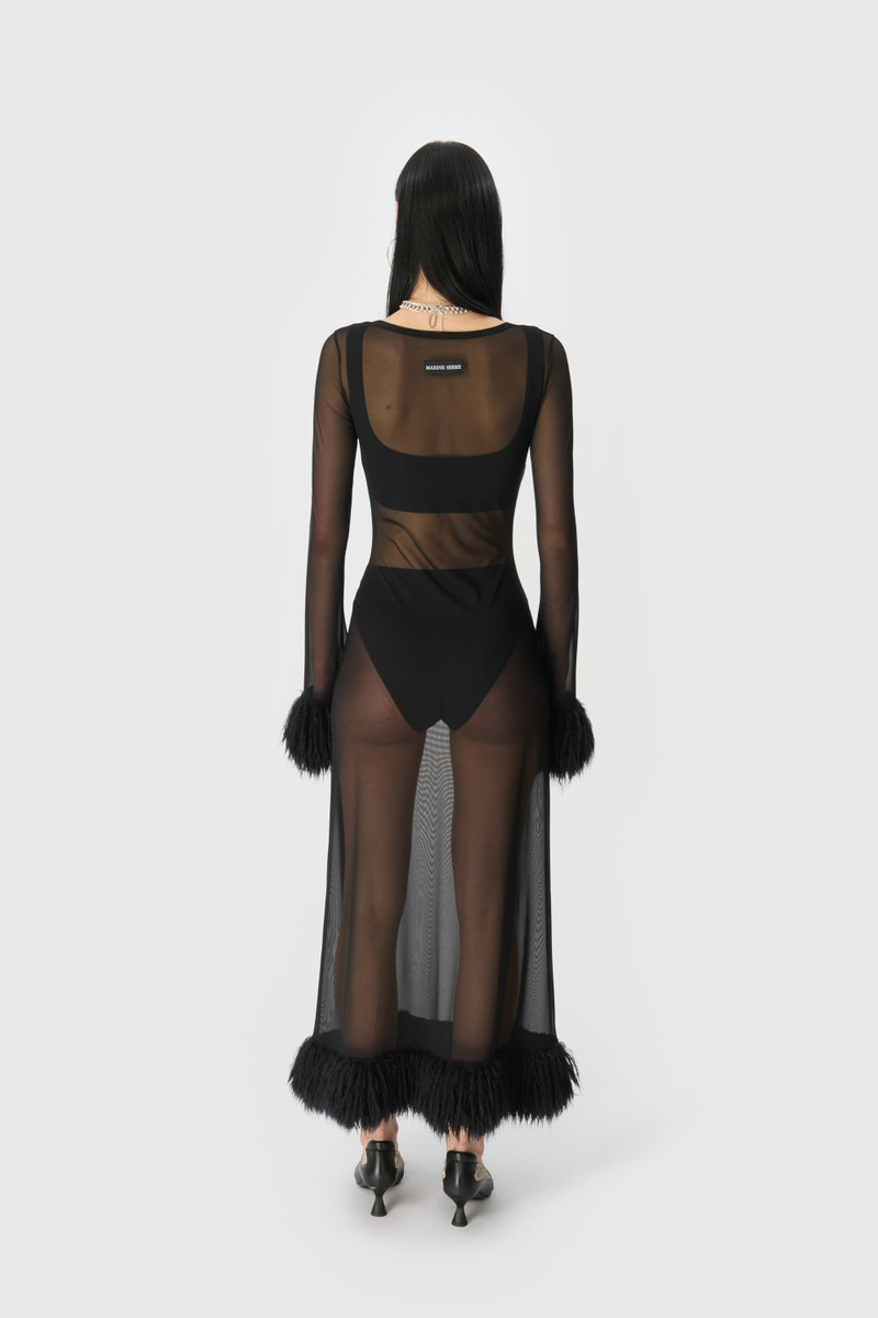 Mesh Jersey Long Dress 3