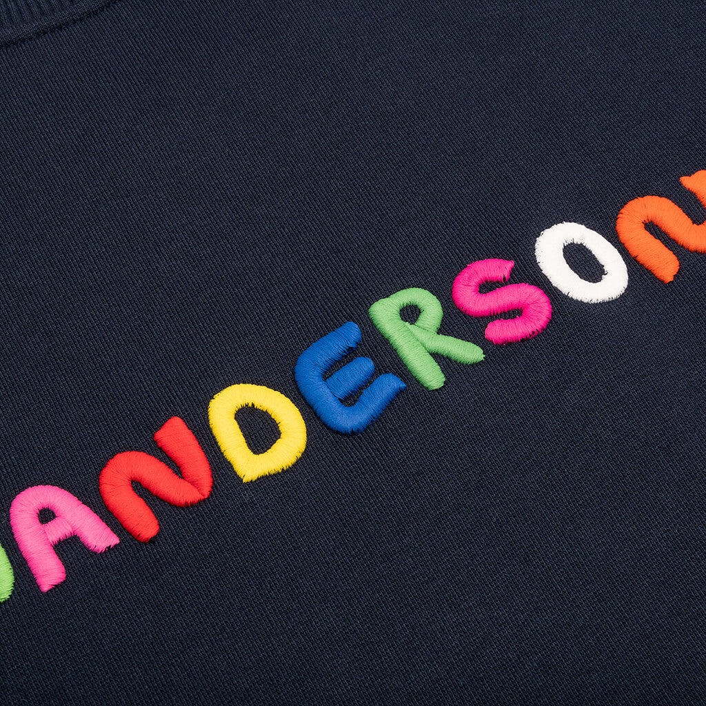 LOGO EMBROIDERY SWEATSHIRT - NAVY - 3