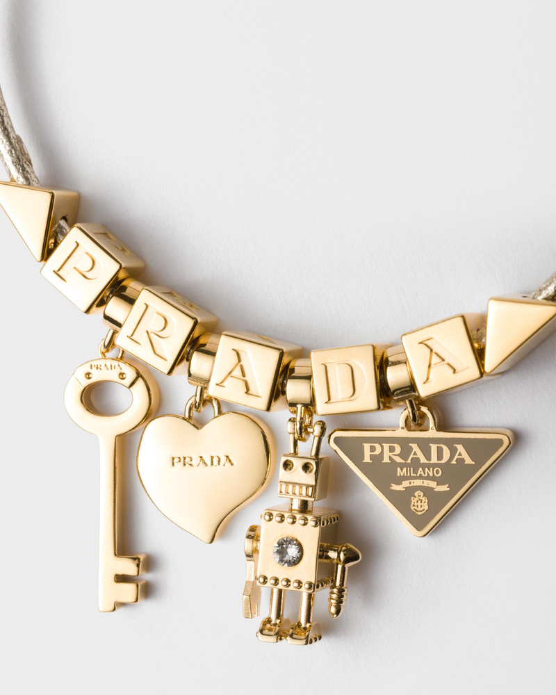 Prada Nappa leather and metal bracelet outlook