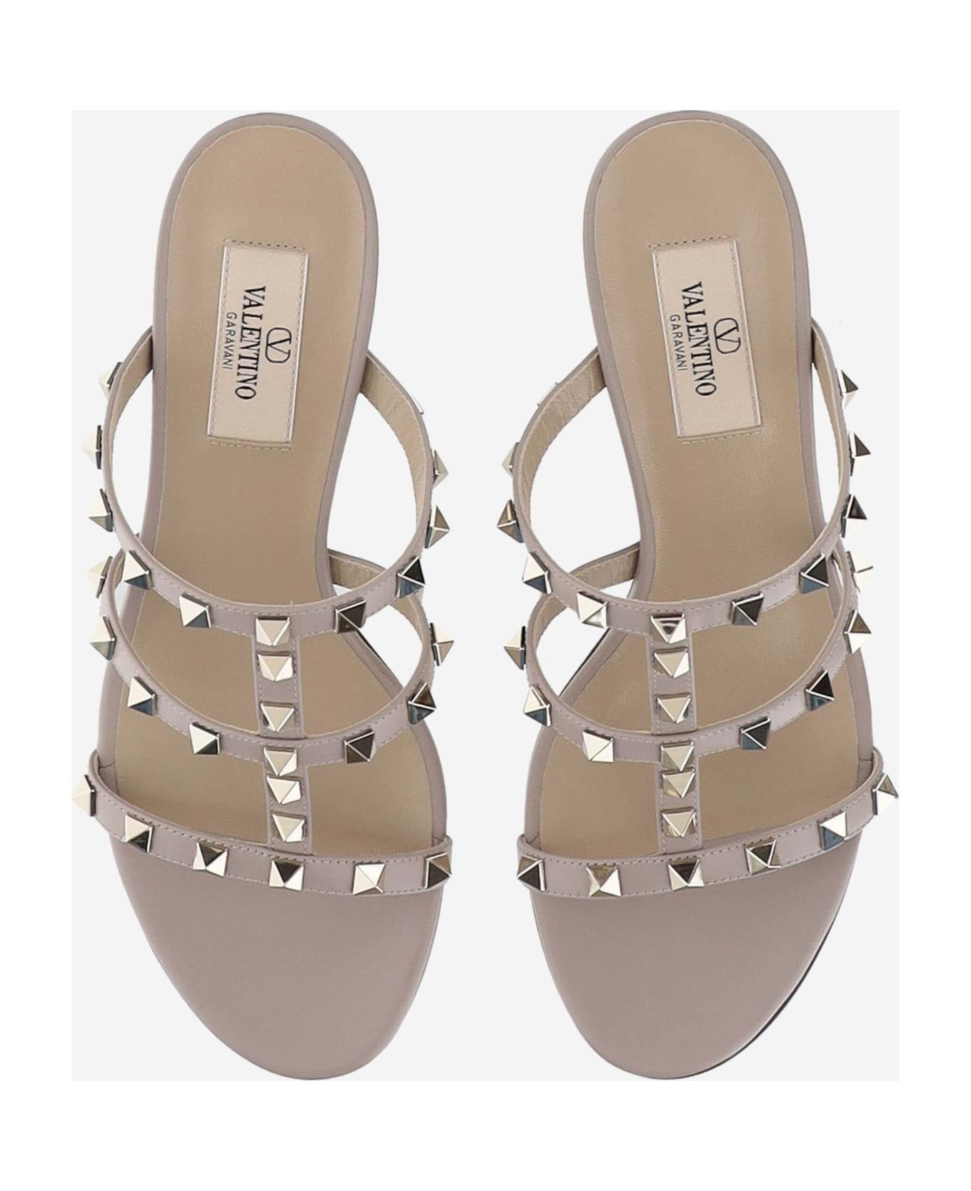 60mm Calfskin Rockstud Slider Sandal - 2