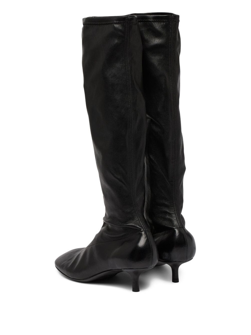 leather kitten-heel boots 3