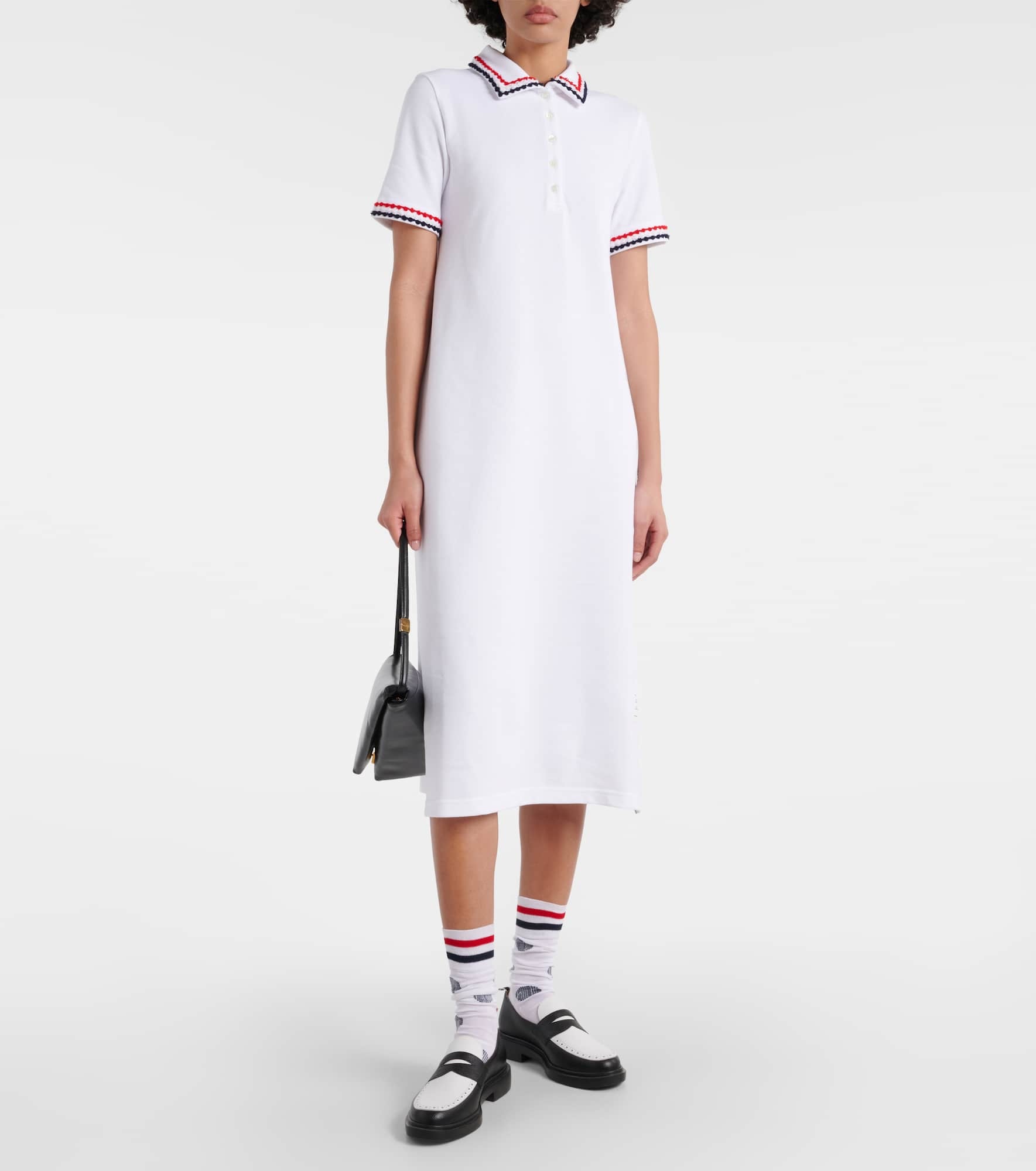 Cotton piqué midi dress - 2