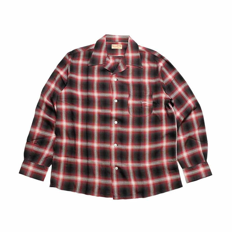 SUGAR CANE RAYON OMBRE PLAID OPEN SHIRT - SC29120 outlook