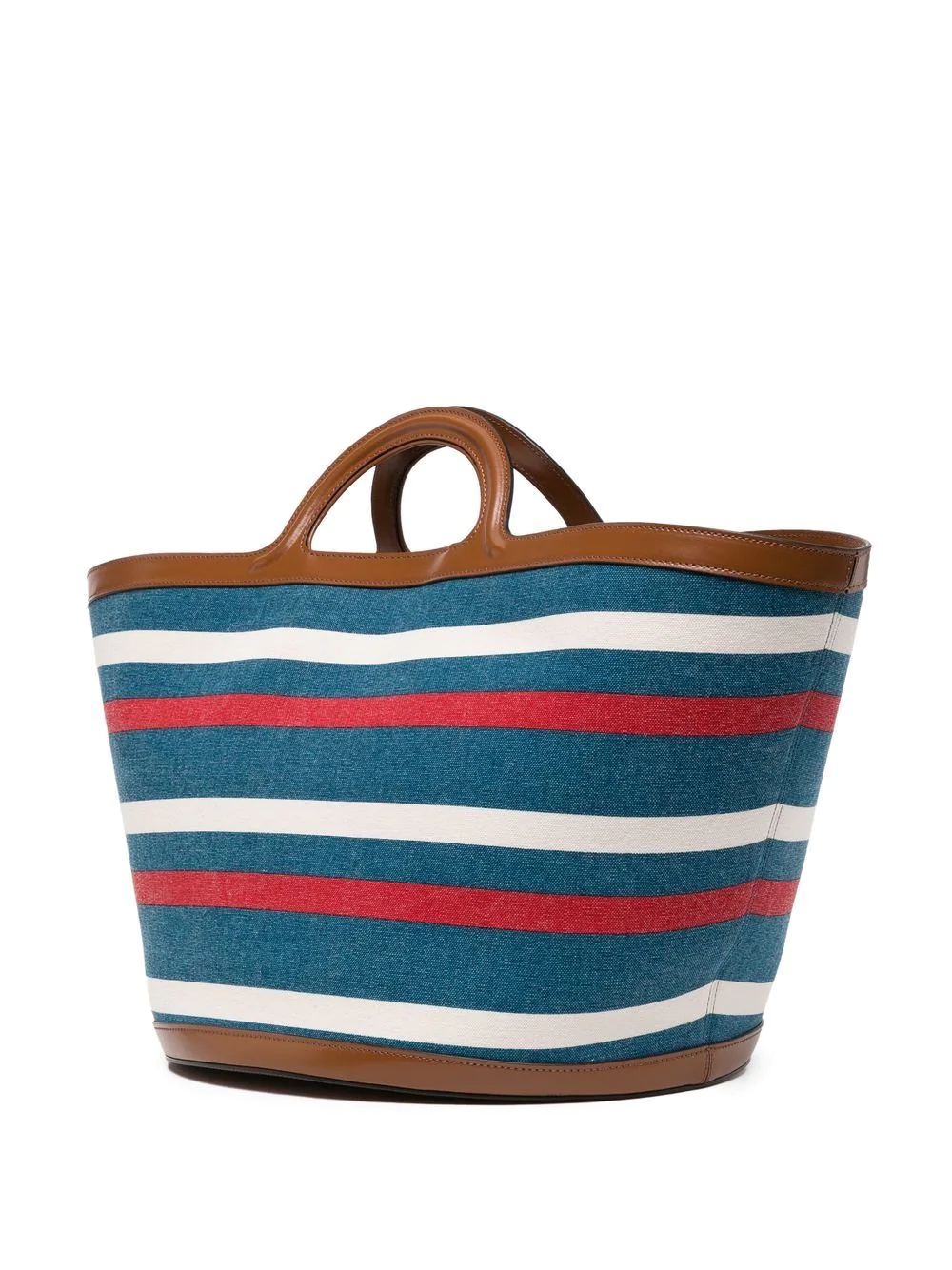 striped top-handle tote bag - 3