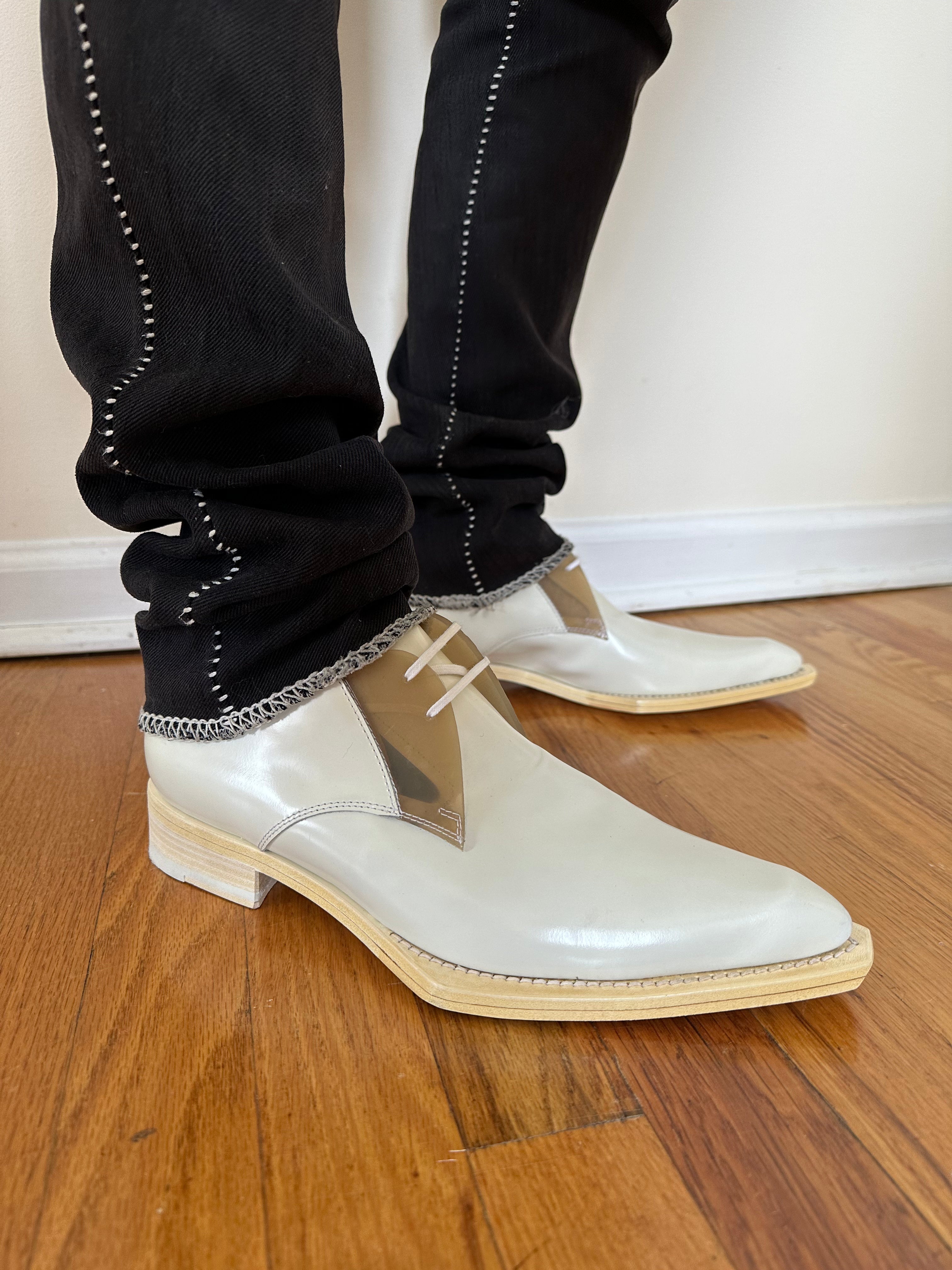 Helmut Lang White Dress Shoes SS05 Sz 9 - 5